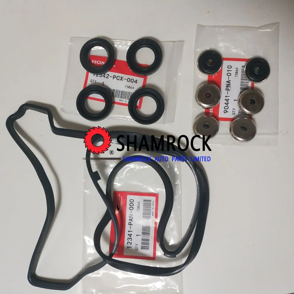 Комплект прокладок клапанной крышки OEM 12341-PNA-000/12342-PCX-004/90441-PNA-010 для 2002-2006 Aacura RSX TSX Hhonda Aaccord Civic CRV