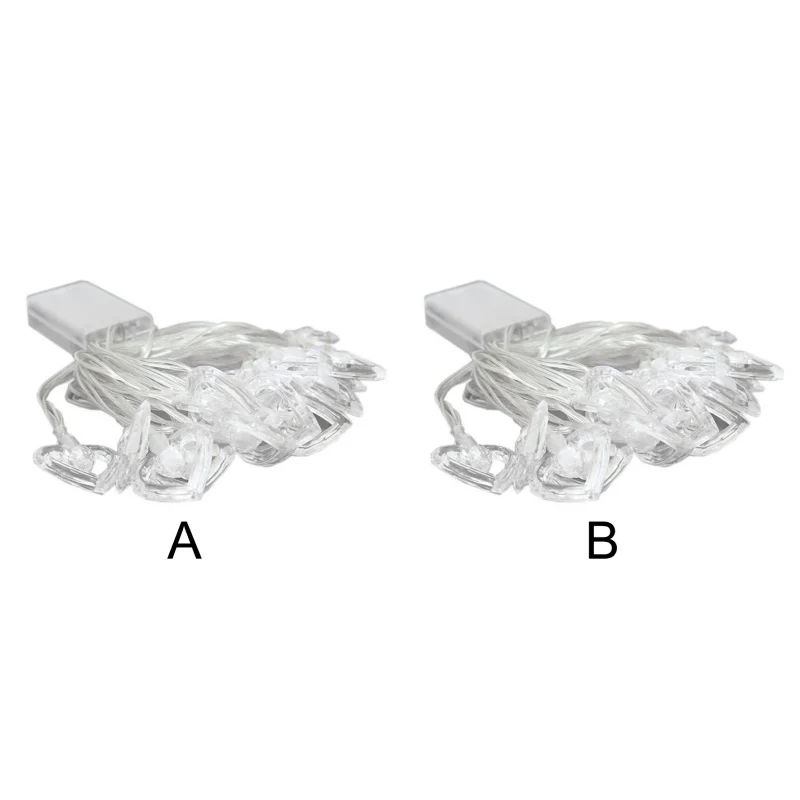 50 светодиодов Батарея приведенный в действие прозрачный форме сердца