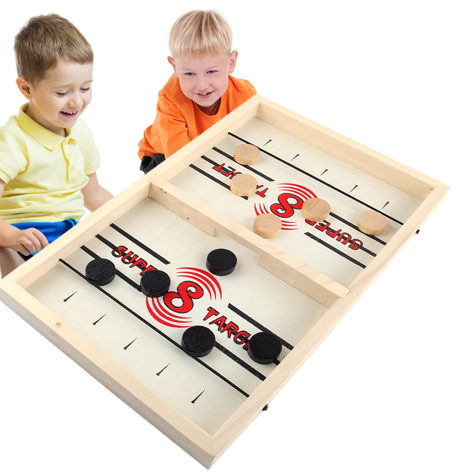 

Деревянная настольная игра 2 в 1, Хоккей, слинг-шайба, настольная игра, домашняя спортивная игрушка