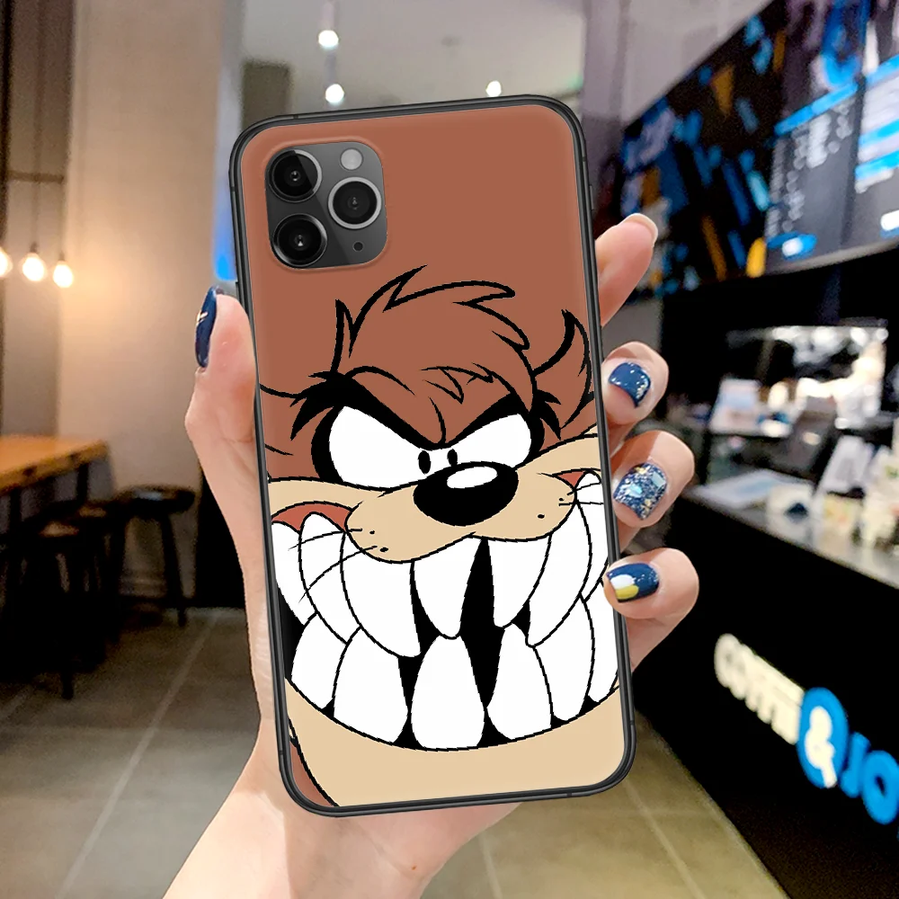 

Funny Tasmanian Devil Taz Phone Case For Iphone 4 4s 5 5S SE 5C 6 6S 7 8 Plus X XS XR 11 12 Mini Pro Max 2020 black Bumper