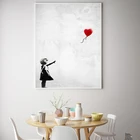 Bansky уличное искусство Граффити воздушный шар девушка холст картины плакаты и принты Настенная картина для спальни домашний Декор без рамки