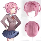 Игра DDLC Doki клуб Нацуки розовый короткий парик для Хэллоуина Косплей костюмы синтетический термостойкий парик волос вечерние парики
