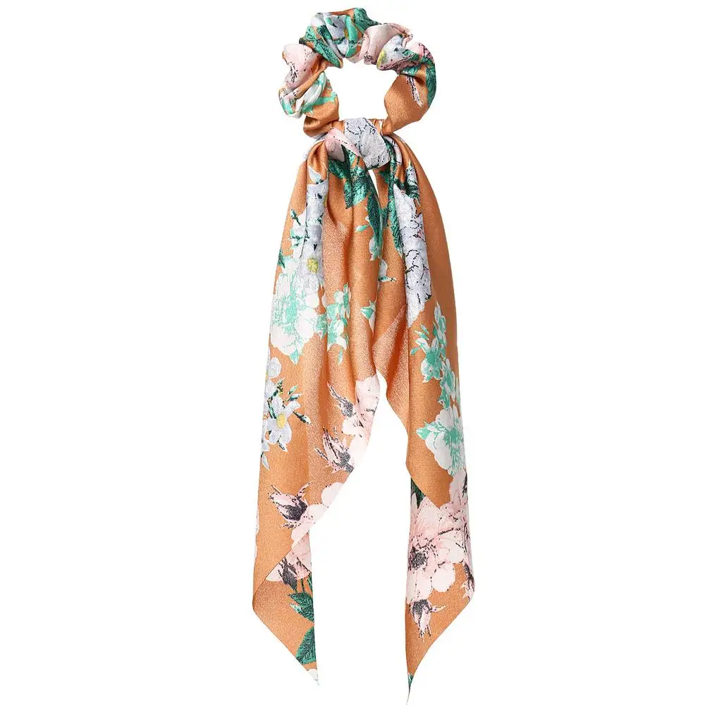 

Women Hair Rope Retro Style Printing Bowknot Silk Headband Hair Accessories