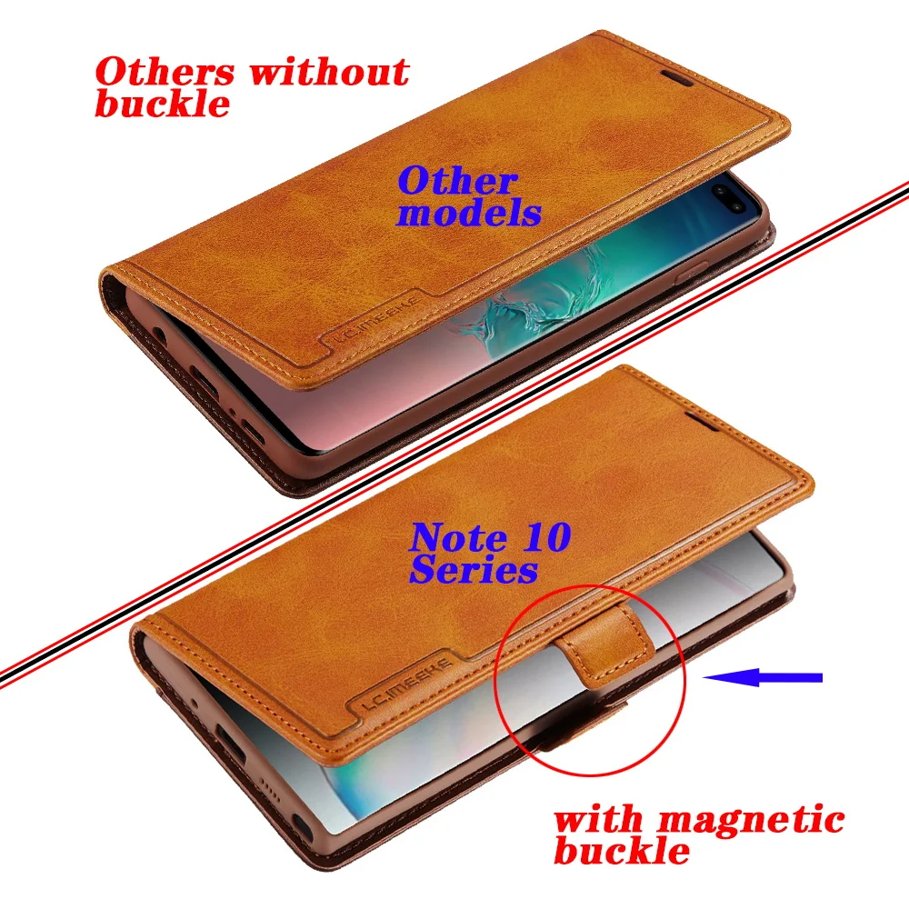 Кожаный чехол для телефона s для samsung Galaxy Note10 S10E S10 Plus S8 S9 контрастный цвет флип Fundas кожаный чехол с карманом для карт