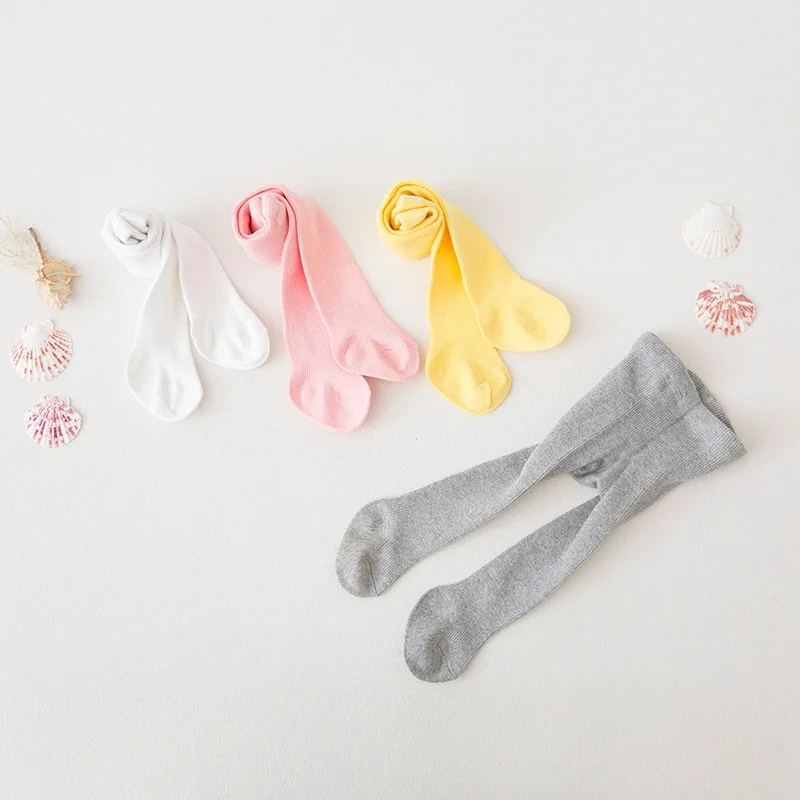 Колготки для маленьких девочек с изображением лотоса детские чулки однотонные