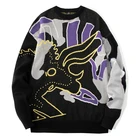 Пуловер мужской, с круглым вырезом, с длинным рукавом, в стиле хип-хоп, осень свитера в стиле Харадзюку