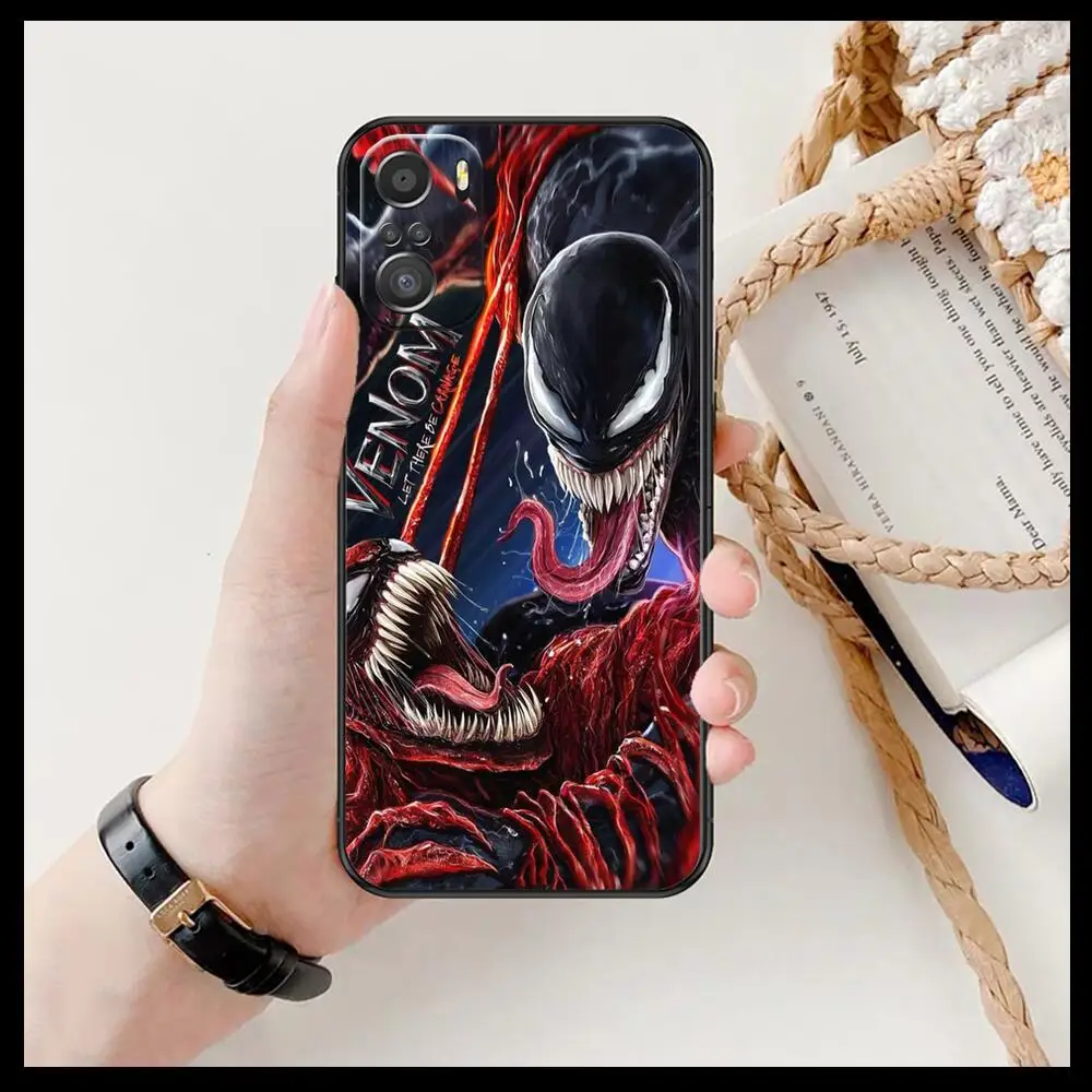 Фото Чехол для телефона Venom HD Marvel для xiaomi redmi 11 Lite pro Ultra 10 9 8 MIX 4 FOLD 10T, Черный силиконовый чехол №4