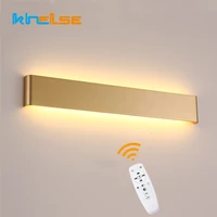 modern rectangle led wall lamps up down gold remote control mirror sconces bedroom bedside stair indoor industrial wall lighting