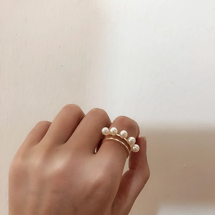 Шикарные элегантные золотые двухслойные геометрические открытые круглые