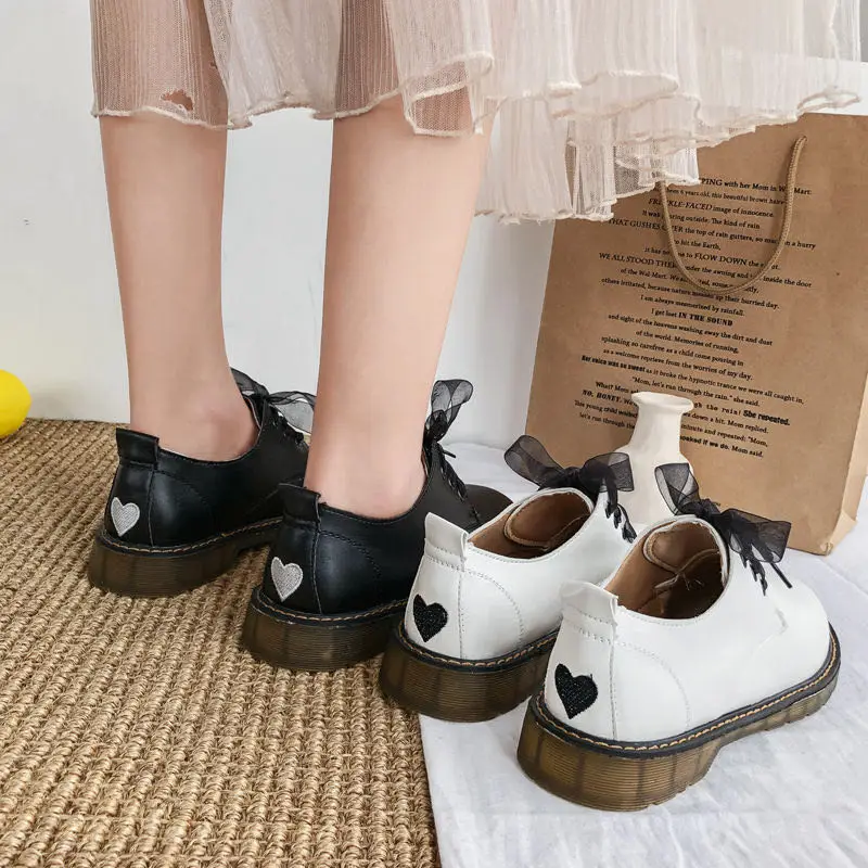 

Caring leather shoes female British style 2020 spring new college style cute matching skirt uniform single shoes women shoes