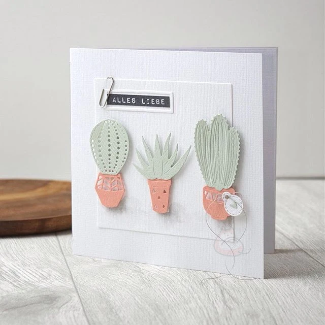 Пресс-форма для резки растений кактус форма-нож трафарет скрапбукинга рукоделие