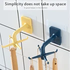 Настенные кухонные приспособления, крючок для ванной, настенные вращающиеся крючки на 360 , вешалка для пальто, кухонные аксессуары, крючки для хранения, Прямая поставка