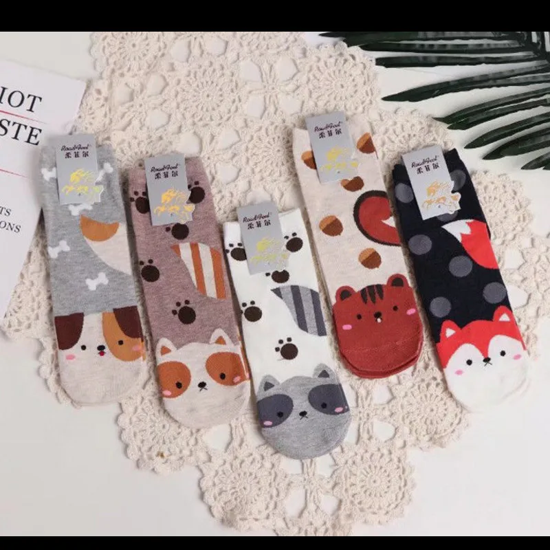 1 пара Для женщин носки для девочек Одежда больших детей С карманами с принтом на