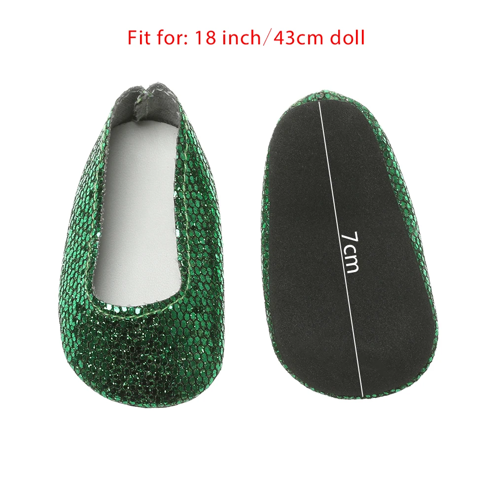 1 пара блестящих кукол-блестки обувь разных цветов размер обуви 18 дюймов/43 см