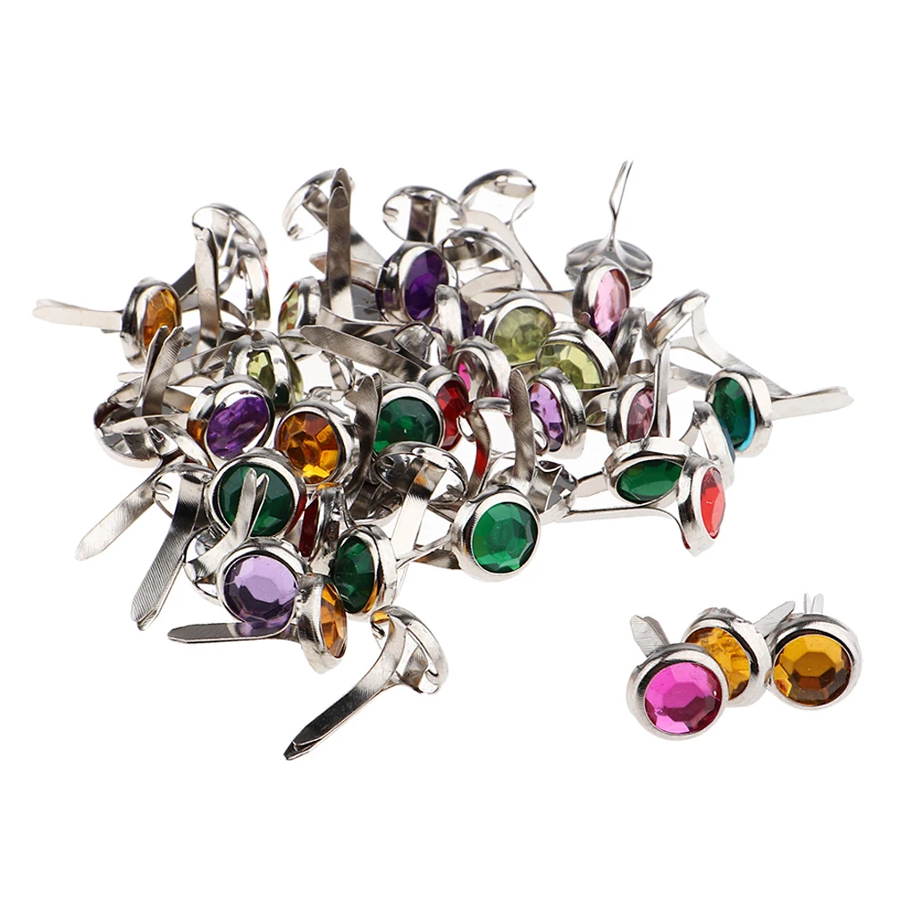 50x металлическая круглая головка из горного хрусталя для изготовления карт |