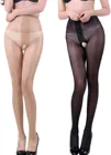 Колготки женские с высокой талией, пикантные прозрачные блестящие колготки с открытой промежностью, шелковые чулки, подарок для женщин и девушек