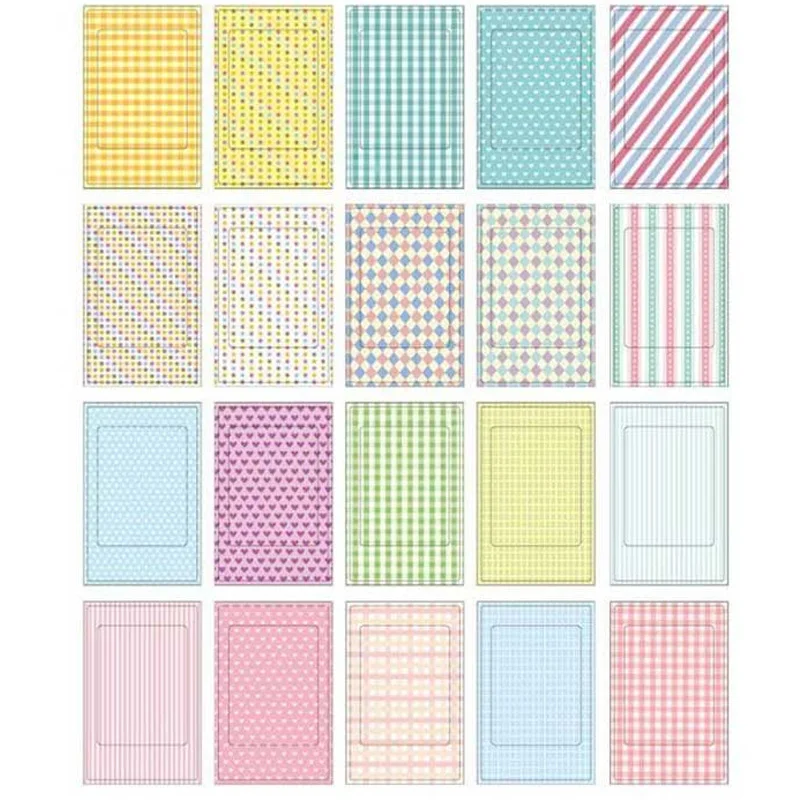 pastel Красочные 20 листов крафт бумага Скрапбукинг подарок фото украшения наклейки Полароид Маскировка для ремесла лента Бумага васи - Цвет: pastel