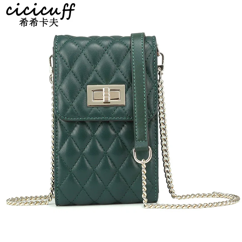 Женская маленькая стеганая сумка из натуральной кожи сумочка на плечо для