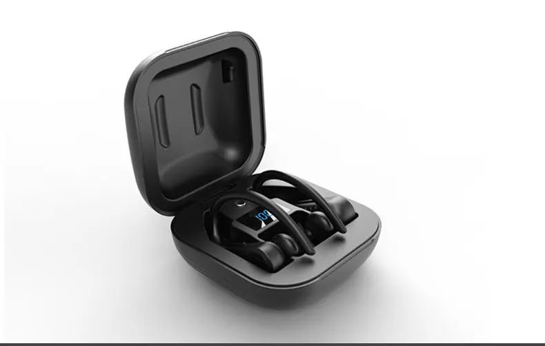 Caletop Bluetooth 5,0, Беспроводные спортивные наушники, ушные крючки, водонепроницаемые наушники со светодиодным дисплеем, спортивные наушники PK Q62 Q32