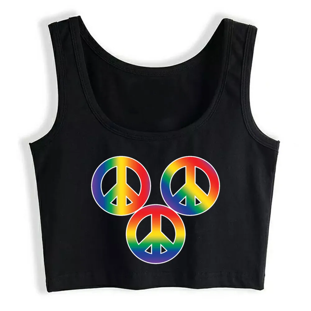 

Crop Top Women Christopher Street Day Peace And Tolerance Harajuku Tank Top Women Vintage Women Clothes