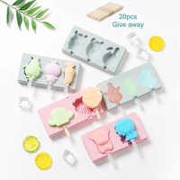 silicone mold for ice cream with lid cartoon fruit dinosaur popsicle mold 3d chocolate sweet mold child cute ice cream maker
