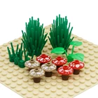 Детали города, гриб, растение, строительные блоки, печатные кубики MOC Friends, фигурки, аксессуары, еда, сборные игрушки