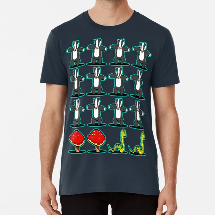 Барсук гриб Змея футболка змея песня|Мужские футболки| |