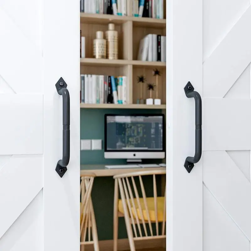 Деревянная ручка для раздвижной двери сарая из нержавеющей стали|Ручка двери| |