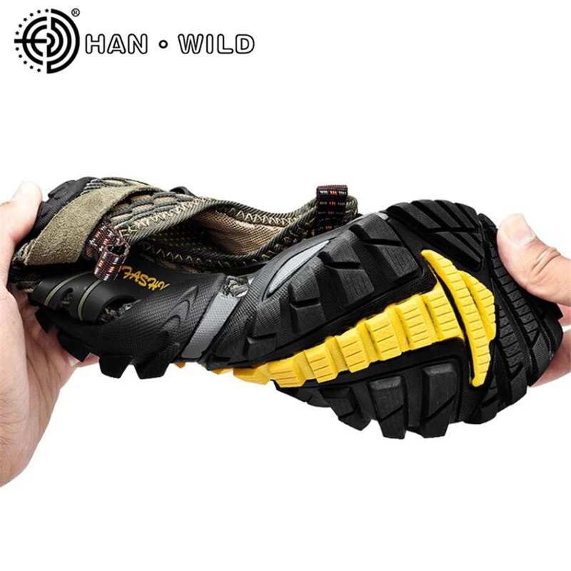 Дышащие мужские походные туфли кроссовки на шнуровке замша и сетка Уличная