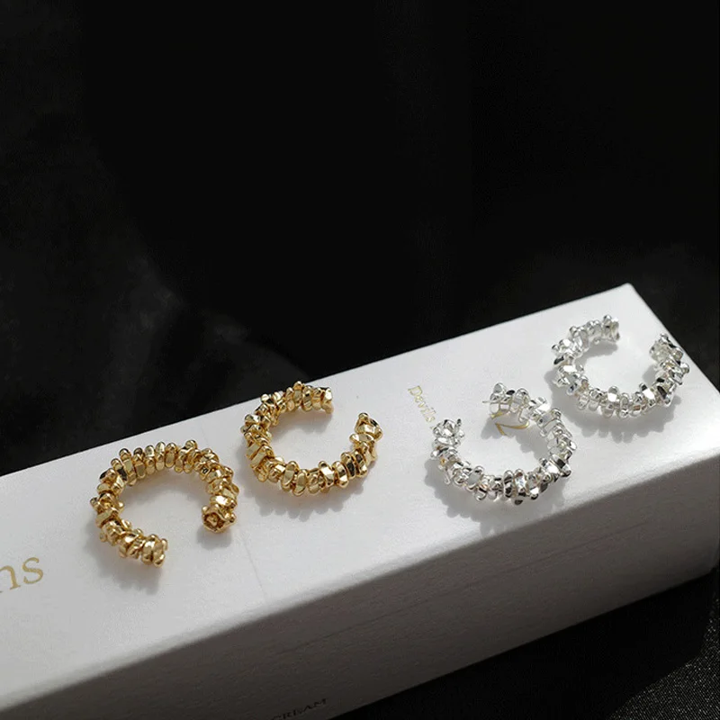 

2021 Punk Gold Metal Ear Cuff Ear Clip for Women No Pierced C Shape Geometric Small Earcuff Ear Wrap Earcuff Clips Jewelry Gift