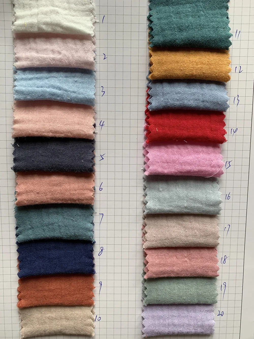 Натуральная хлопковая двойная марлевая ткань Crinkle ткань 135 см ширина 125 gsm для детской одежды постельные принадлежности ткань 100 метров CD03B