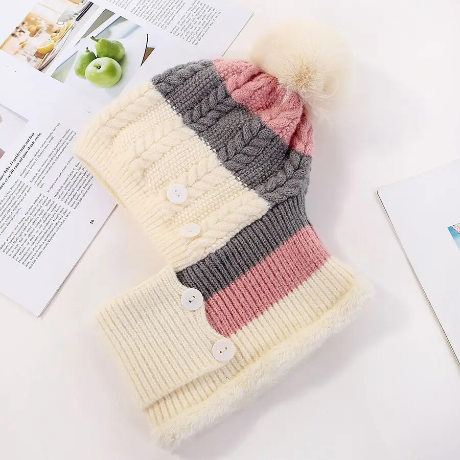 Skullies Beanies, шапка, зимние шапки, женская вязаная шапка, теплая меховая шапка с помпоном для женщин, высокое качество, маска для девочек, Лыжные шапки
