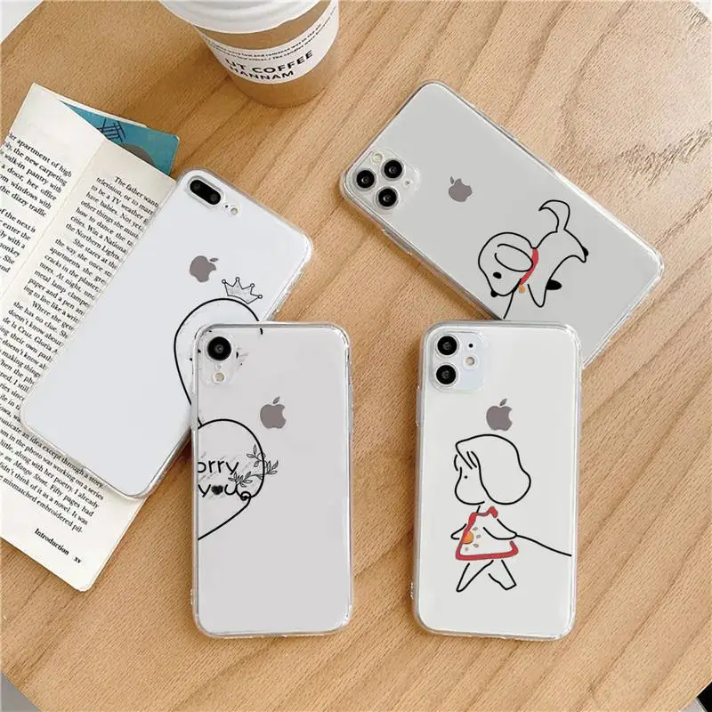 

Always And Forever Best Friends Phone Case Transparent soft For iphone 5 6 7 8 11 12 s c se plus mini x xs xr pro max shell