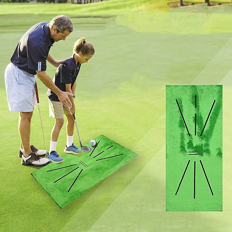 

Golf Swing Mat Detection Batting Mini Golf Practice Training Aid Cushion Home Office Outdoor Mat Pad