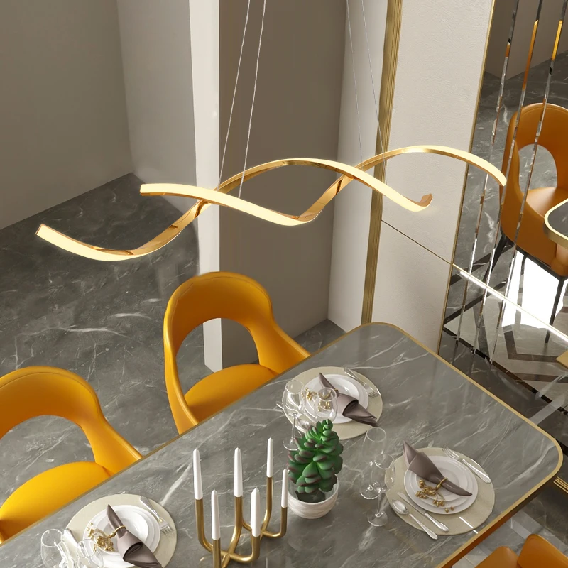

Chrome Gold Plated Hanging NEW Modern Pendant Lights For Dining Room Kitchen Room Home Deco Pendant Lamp Fixture luminaire