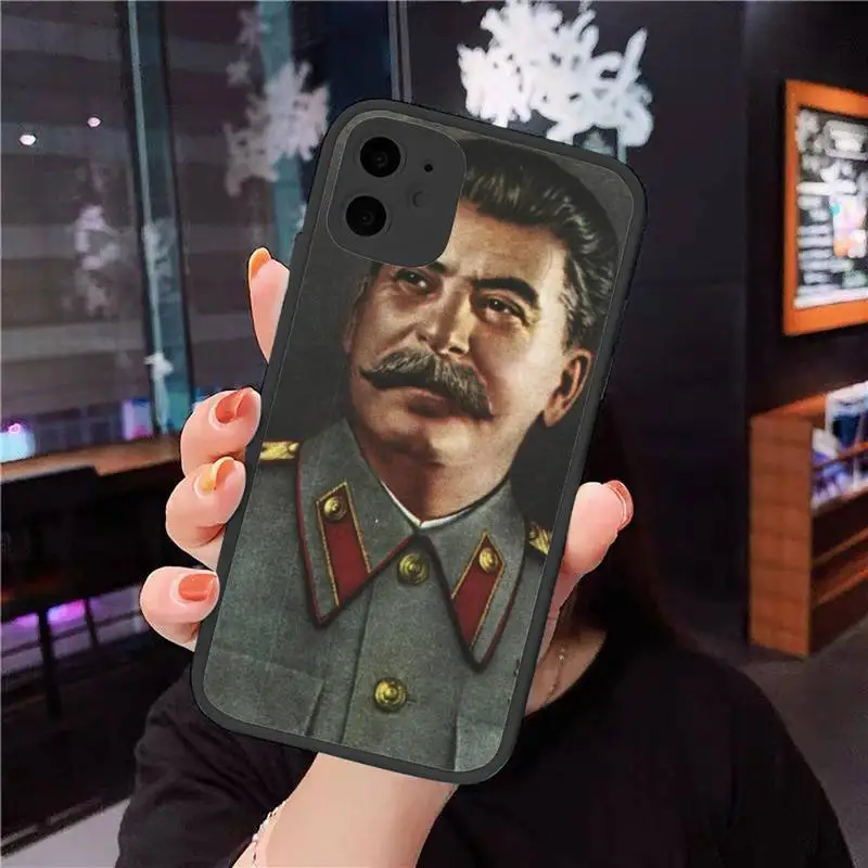 

Russian Commander Stalin Phone Case For iphone 12 11 8 7 plus mini x xs xr pro max matte transparent cover