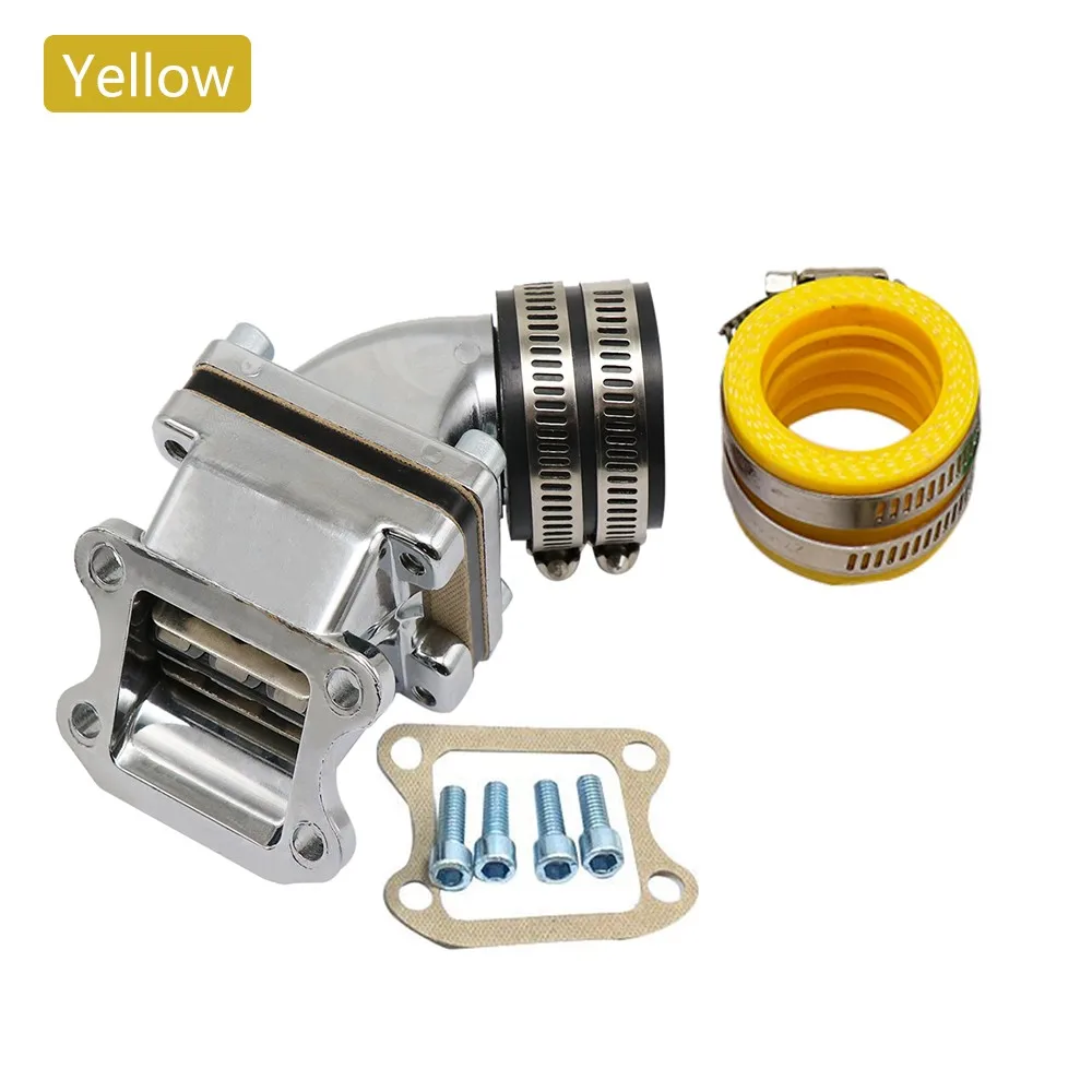 Yellow ZSDTRP для Honda DIO50 AF34 35 38 скутеры переоборудование общего назначения алюминиевое увеличение КАРБЮРАТОР впускной коллектор интерфейс - Color: Yellow