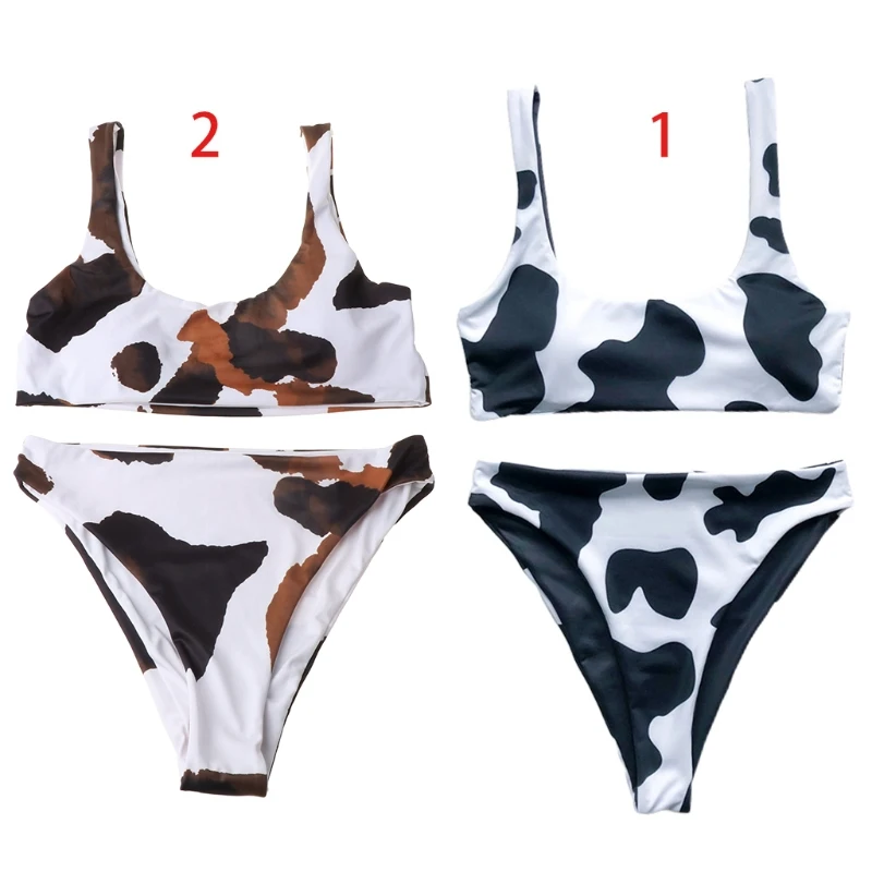 

Женский раздельный купальник с чашками пуш-ап и глубоким круглым вырезом