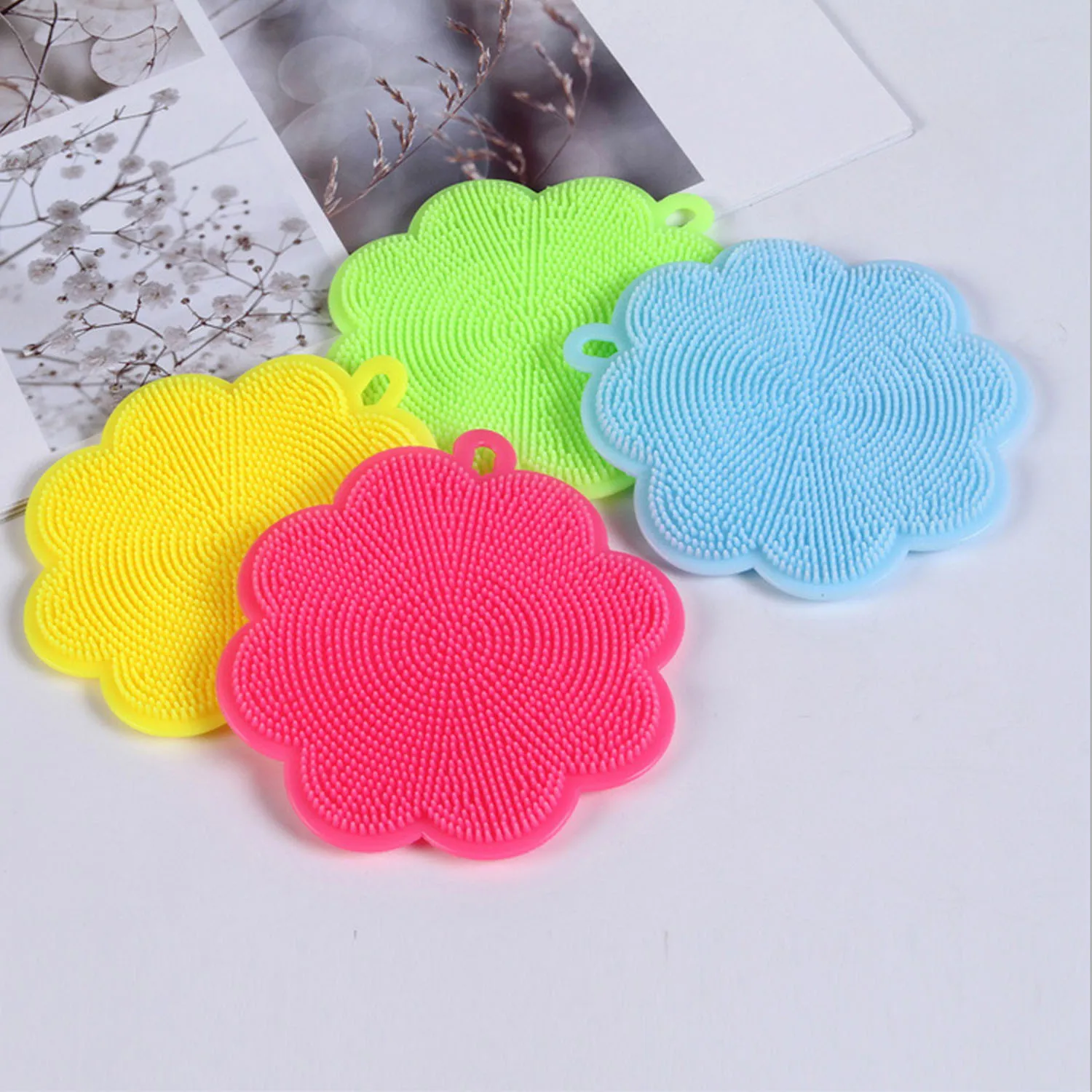 3 шт. силиконовые щётки для мытья посуды | Дом и сад