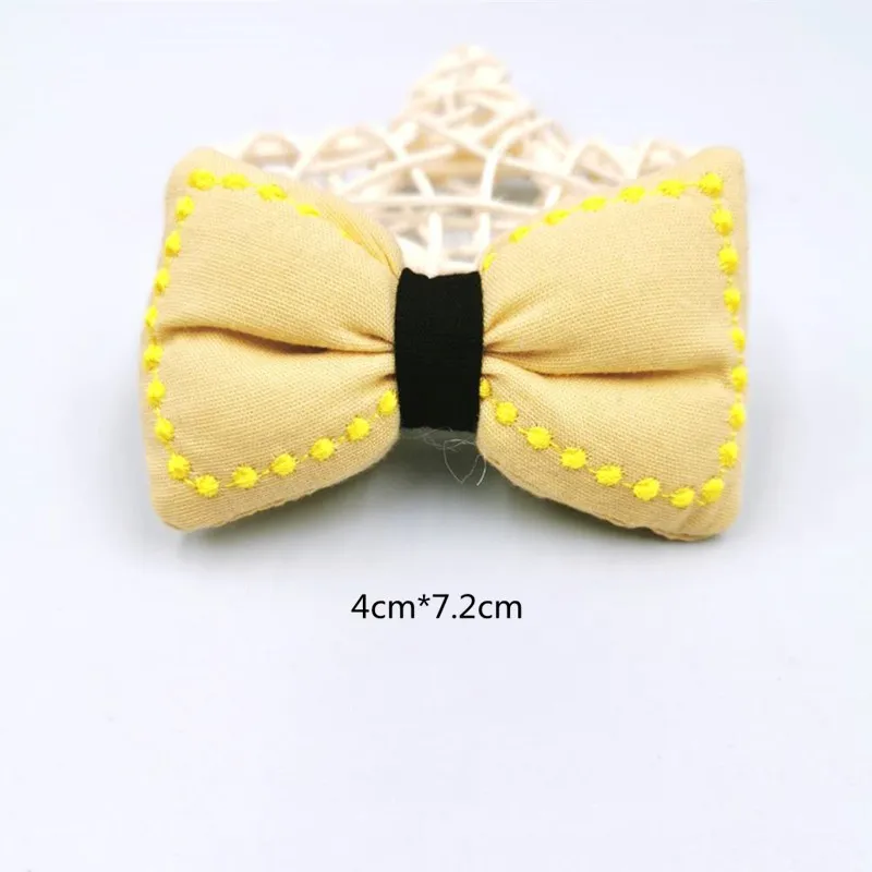 10 шт./лот 7 2*4 см ПП хлопковая ткань решетчатый бант аппликация ремесла для детей