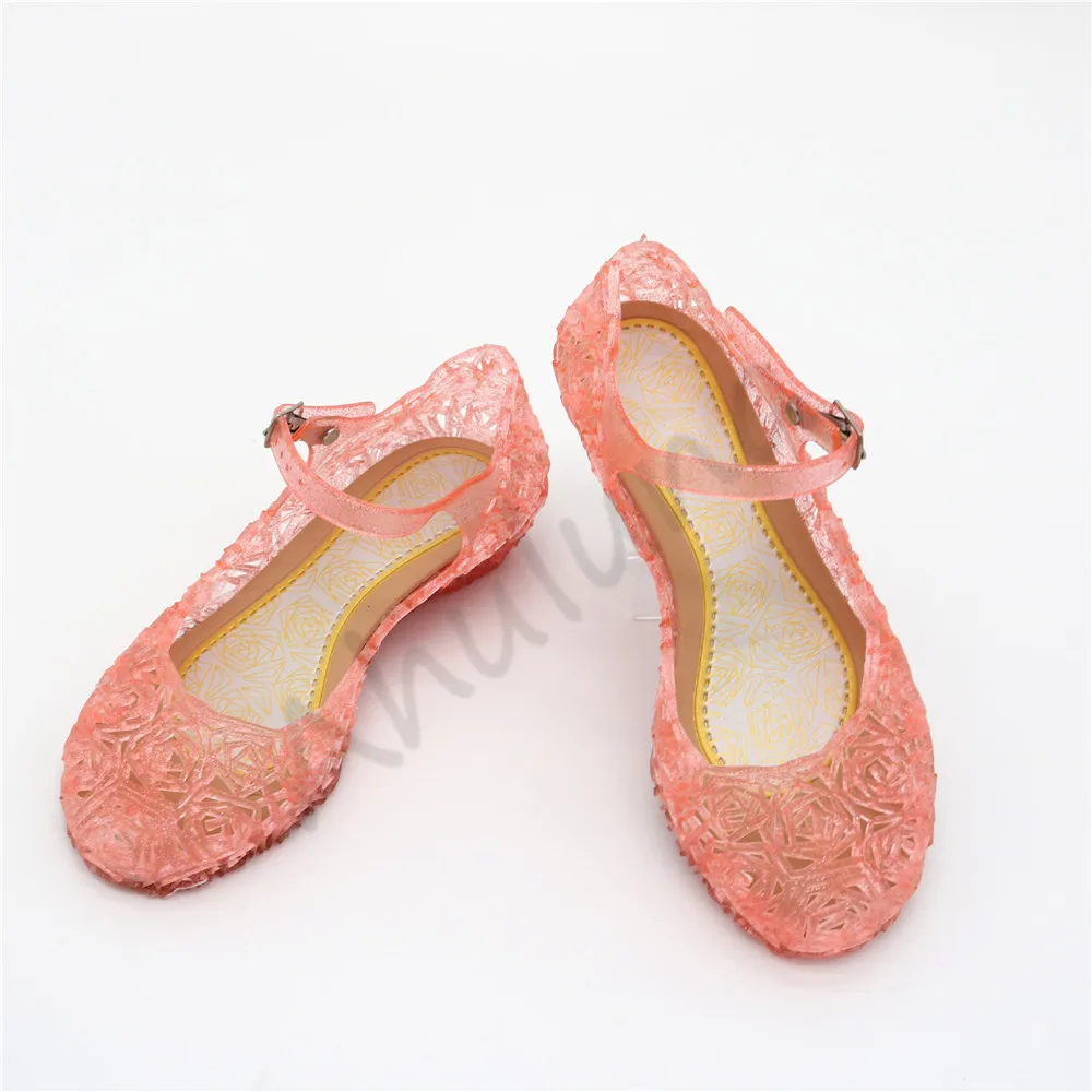 Туфли принцессы для косплея босоножки с кристаллами девочек костюмы вечеринки 5