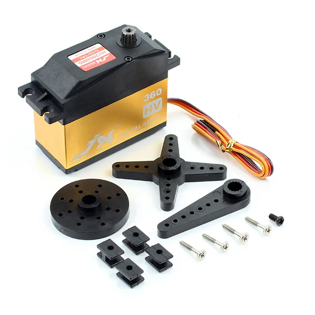 JX Rc сервопривод PDI-HV2060MG 60 кг высокий крутящий момент 180/360 градусов цифровой сервопривод для модель вертолета на дистанционном управлении части 1/5 rc-вертолет на радиоуправлении - Цвет: 1 PCS 360 Degrees