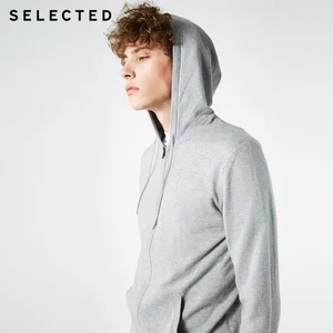 Отборный мужской кардиган с капюшоном вязаный осенний чистый цвет свитер одежда S  418324533