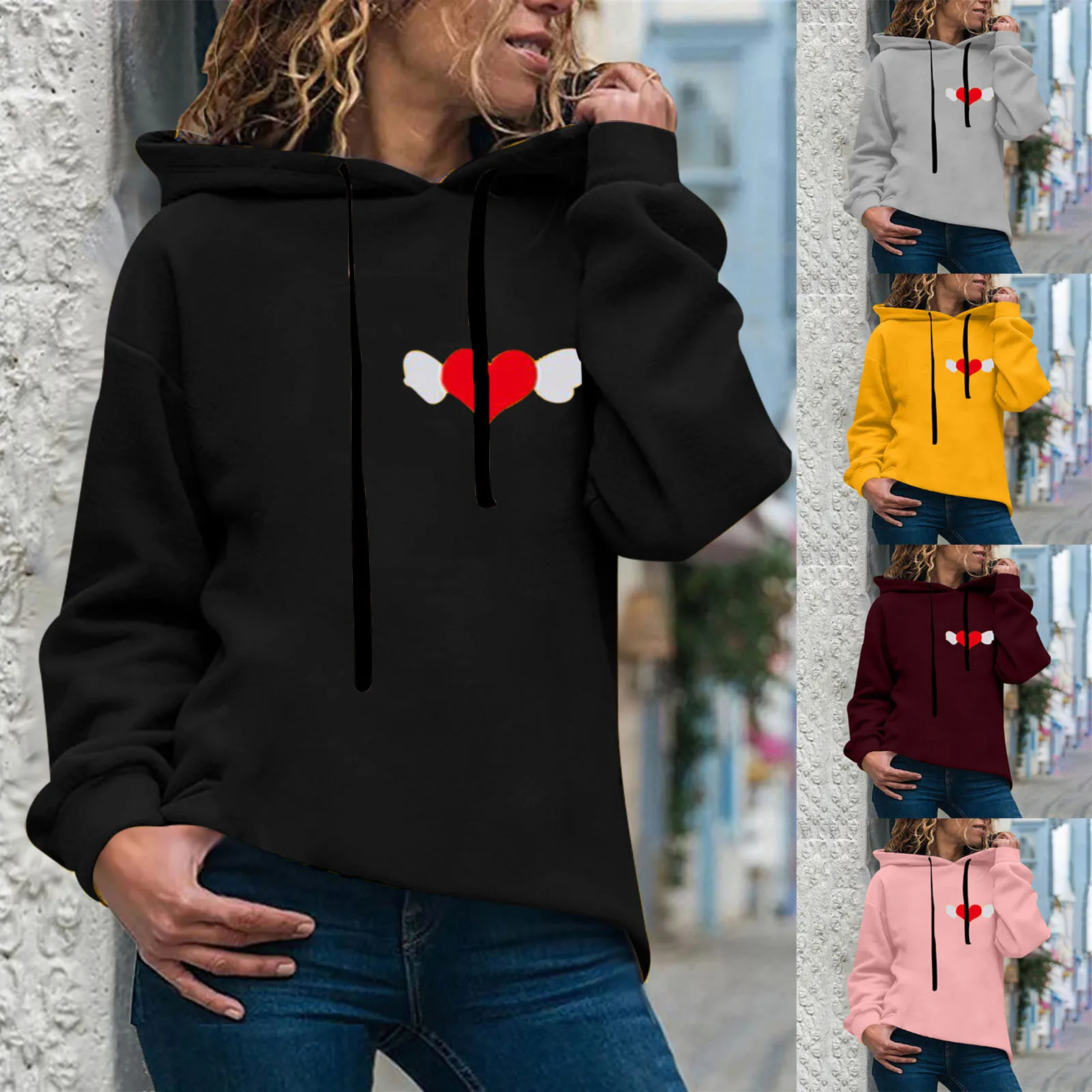 

Women's Autumn Winter Hoodie Sweatshirt Pullover Tops Long Sleeved Comfortable Long Sleeve Top Hoodie Kawaii Ropa Mujer#Q