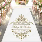 Персонализированные виниловые наклейки с именем и датой жениха и невесты для танцпола, украшения для свадебной вечеринки, наклейки в центр пола 4496