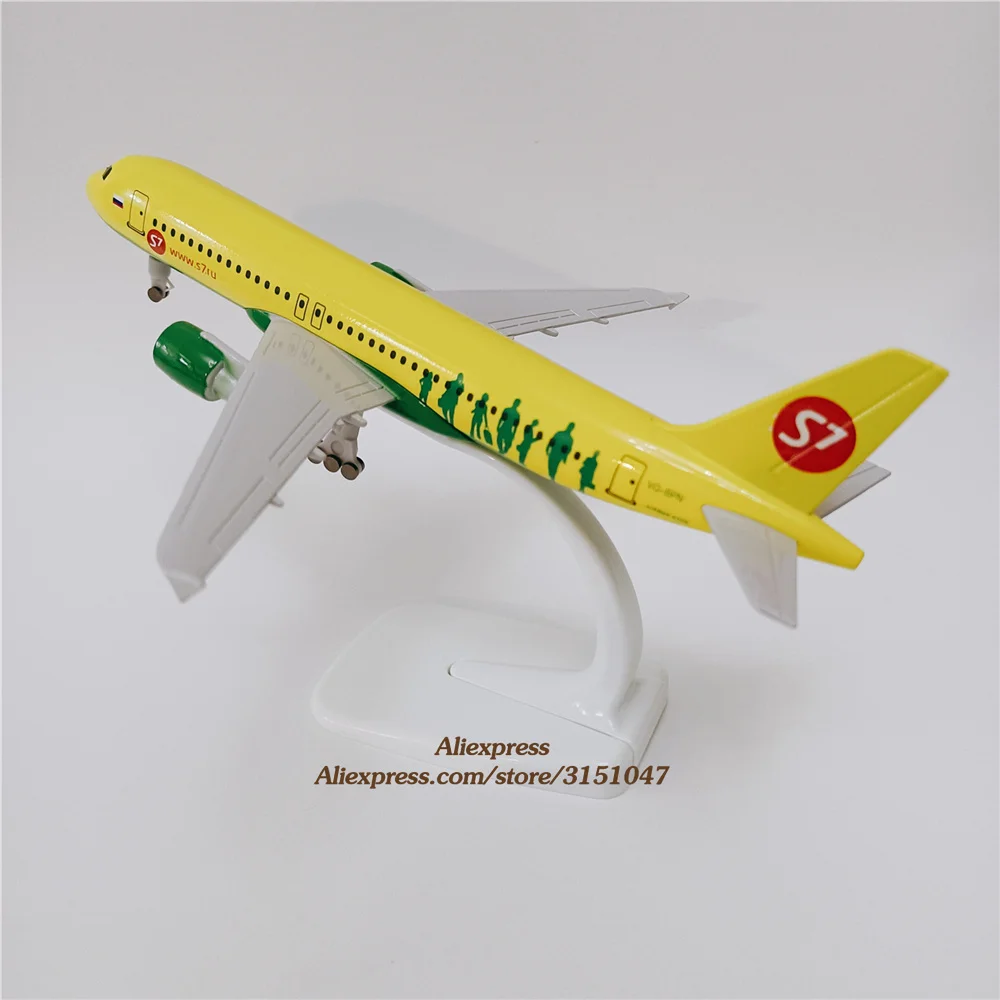 

19cm Russian Siberia S7 RU Airlines Airbus A320 Airways Airplane Model Metal Model Plane Diecast Aircraft w Wheels Landing Gears
