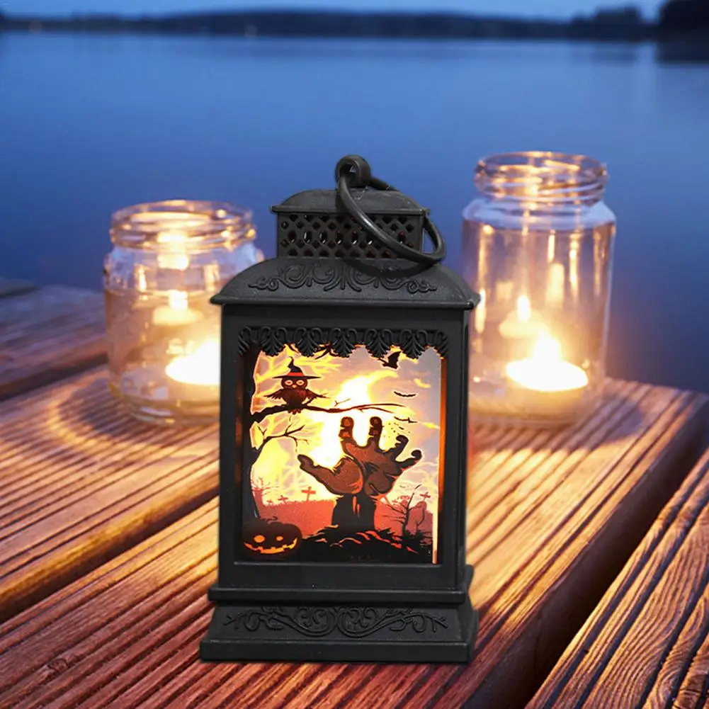 Портативные светодиодные фонари на Хэллоуин подвесной светильник в виде тыквы