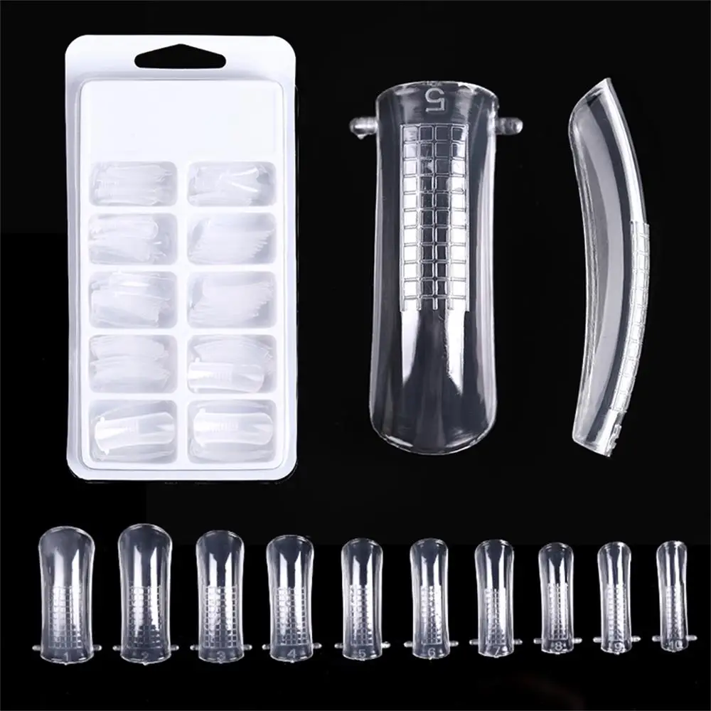

100Pcs Quick Building Nail Mold Tips Nail Dual Forms Finger Extension Nail Art UV Extend Gel Nail Extension Tool