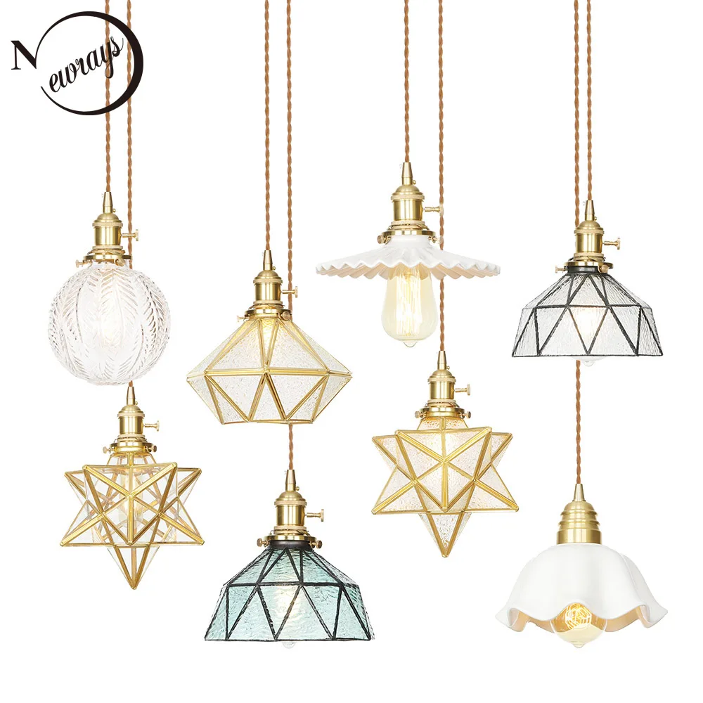 

Modern creative metal glass LED pendant lamp interior lighting lighting bedroom kitchen restaurant bedside office pendant lights