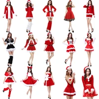 elegant women dress 2019 new ladies cosplay costume christmas santa claus stage show clothing sexy red cos dancing robe gowns